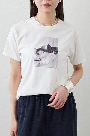 ウィム ガゼット/Whim Gazetteの【Drawing Numbers】キャットTシャツ(110100/110102)