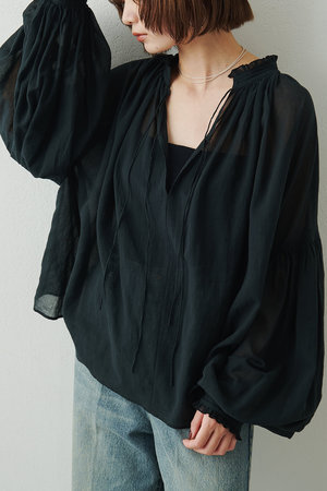 ウィム ガゼット/Whim Gazetteの【予約販売】2wayコットンシフォンブラウス(110400/110403)