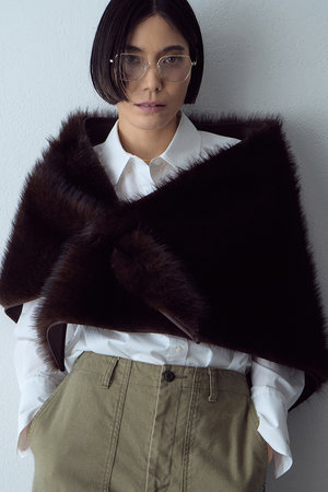 ウィム ガゼット/Whim Gazetteの【予約販売】【urbancord】フェイクファーストール(140100/140101)