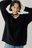 オフショルVネックニットプルオーバー