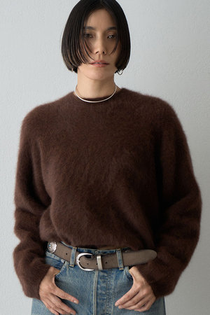 ウィム ガゼット/Whim Gazetteの【予約販売】カシミヤ混ファークルーネックニットプルオーバー(110300/110301)
