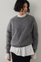 【予約販売】〈WEB限定〉ファークルーネックプルオーバー ウィム ガゼット/Whim Gazette グレー
