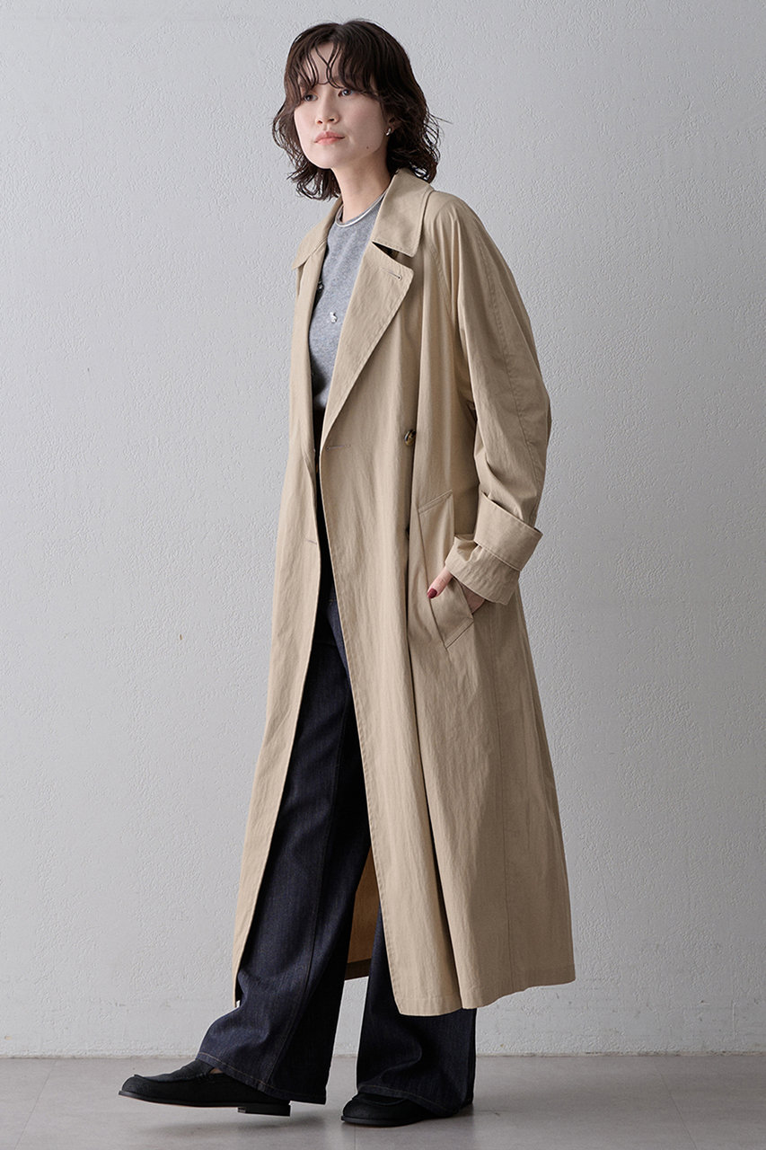 美品✨ウィムガゼット 24SS ミリタリーコート ロング丈 コットン F