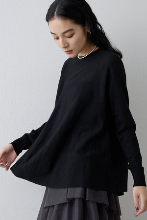 ウィム ガゼット/Whim Gazetteの【予約販売】【Drawing Numbers】クルー裾ラウンドニット(110300/110301)