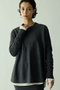 【予約販売】【Drawing Numbers】クルー裾ラウンドニット ウィム ガゼット/Whim Gazette チャコールグレー