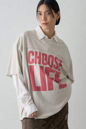 ウィム ガゼット/Whim Gazetteの【KATHARINE HAMNETT】スローガンフットボールTシャツ(110100/110102)