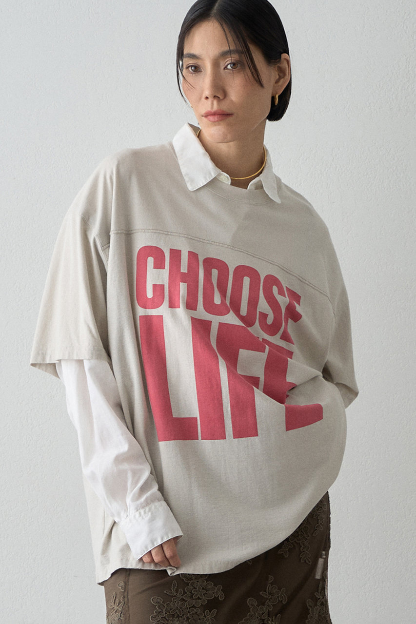 【KATHARINE HAMNETT】スローガンフットボールTシャツ
