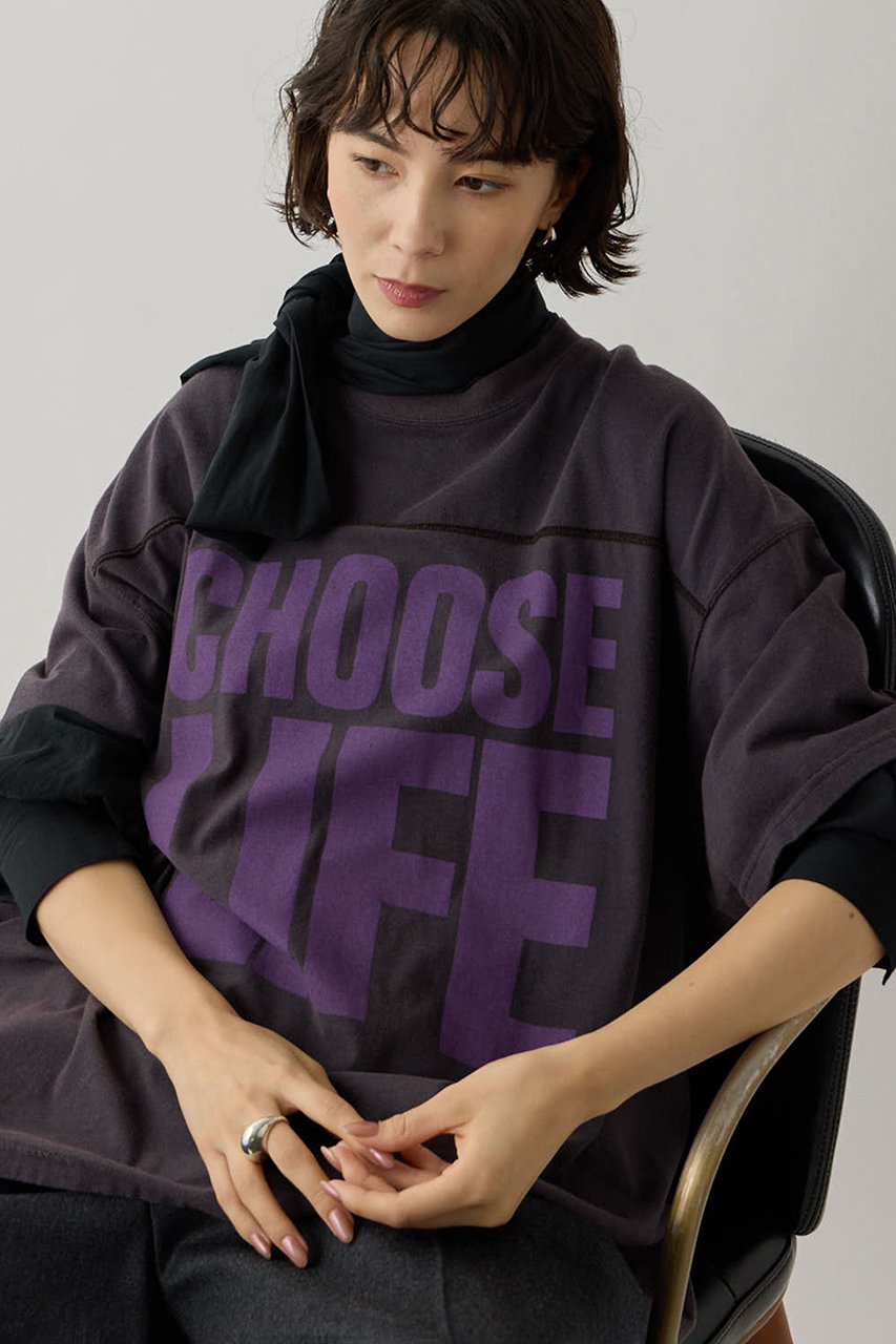 【KATHARINE HAMNETT】スローガンフットボールTシャツ