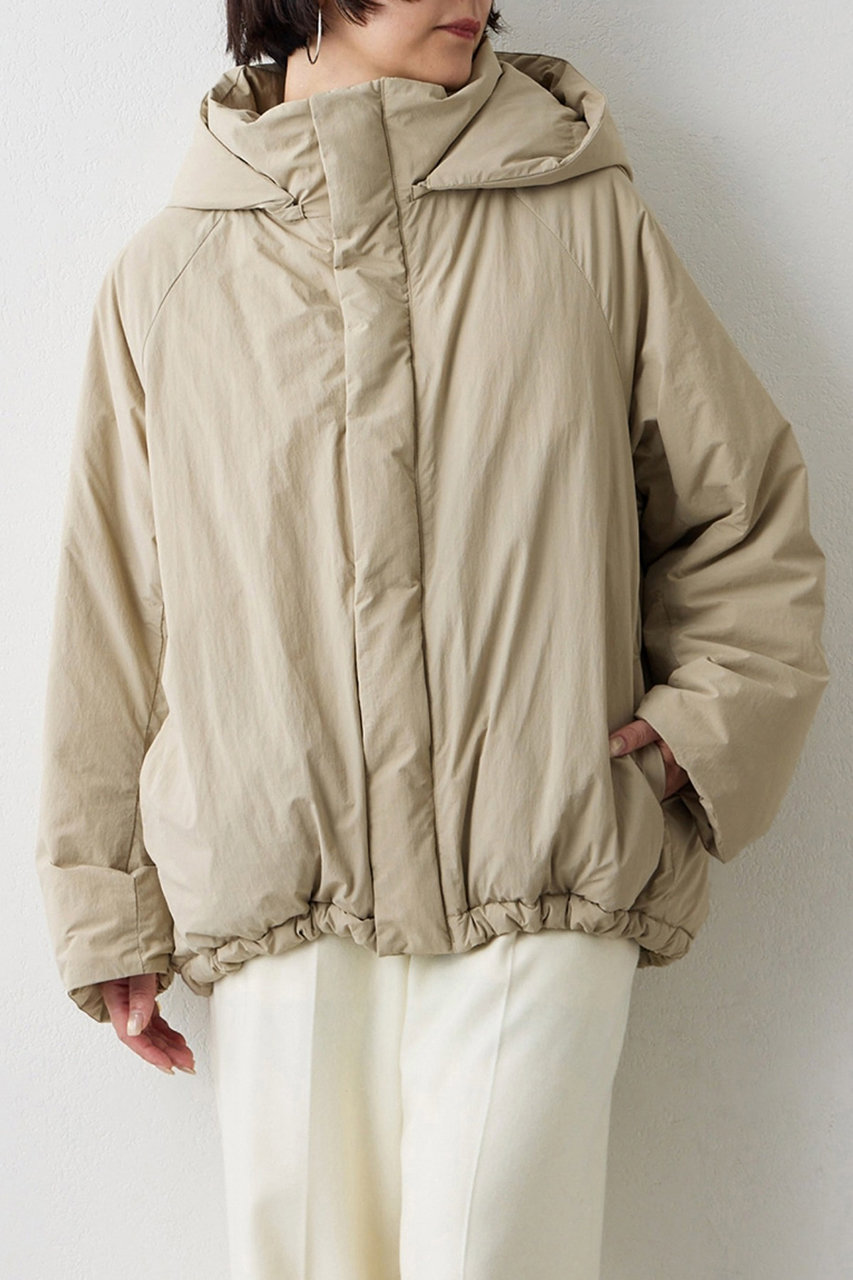 Whim Gazette フーディーミドルダウン (ベージュ, F) ウィム ガゼット ELLE SHOP