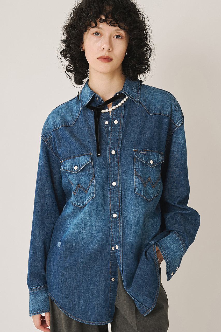 【Wrangler】刺しゅうデニムシャツ