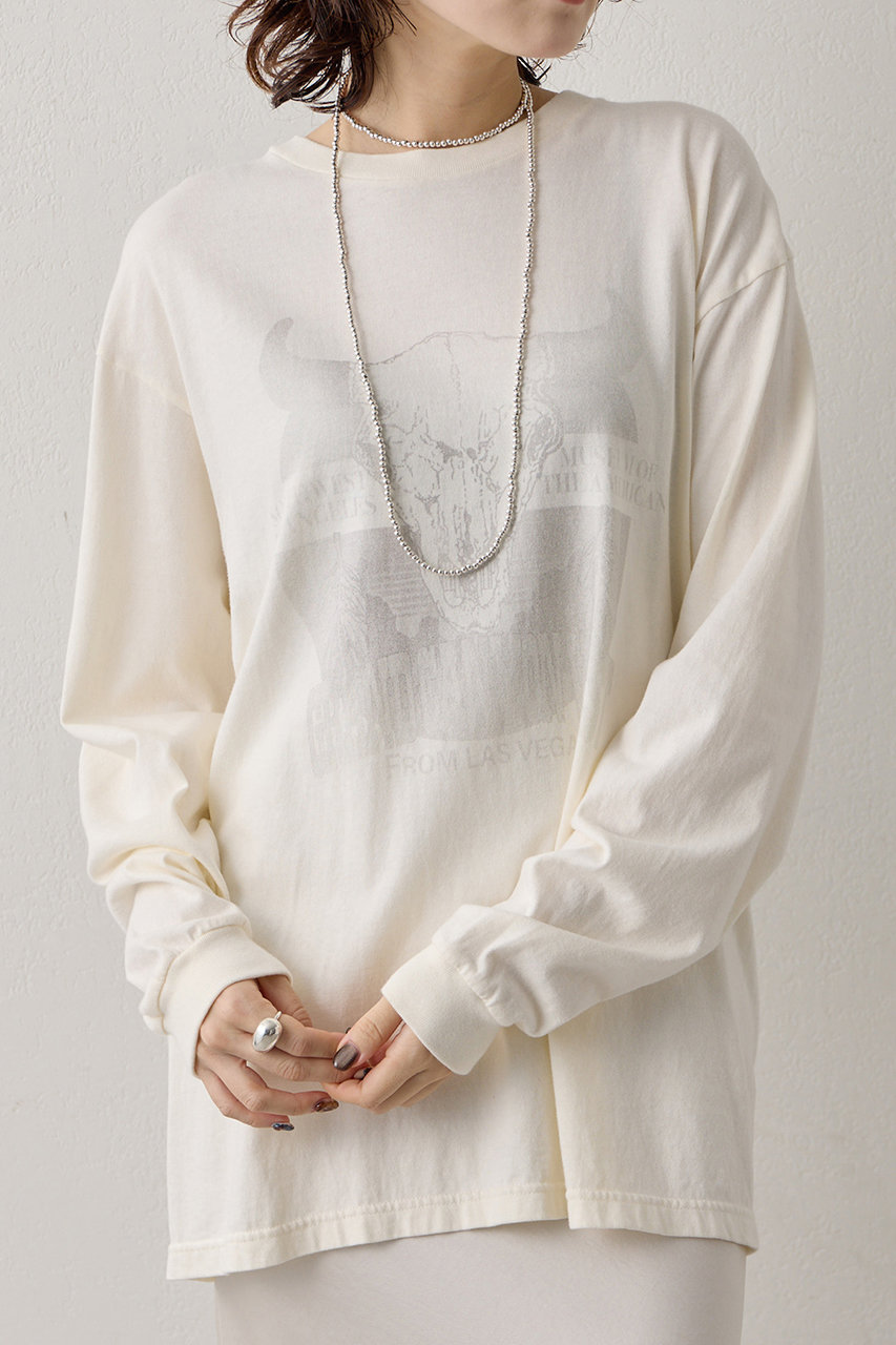 Whim Gazette バッファローロンT (アイボリー, F) ウィム ガゼット ELLE SHOP
