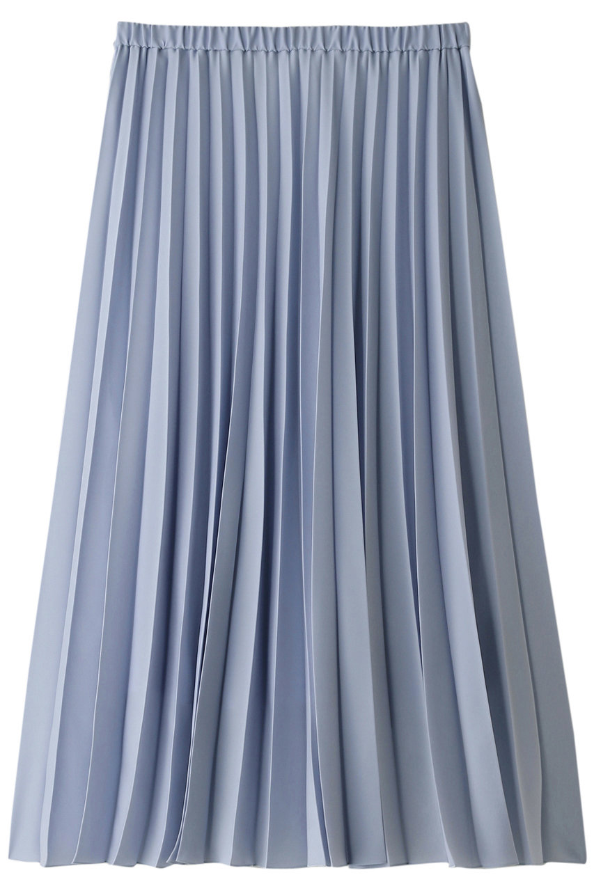 エリオポール/HELIOPOLEのパウダーサテンアコーディオンスカート(サックス/4201-1500A)