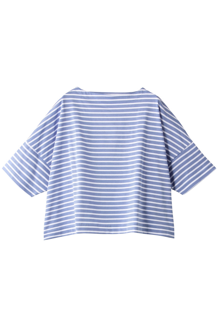 HELIOPOLE 【Traditional Weatherwear】BIG MARINE BOATNECK SHIRT S/S /ビッグマリンボートネックシャツ (ブルー, S) エリオポール ELLE SHOP