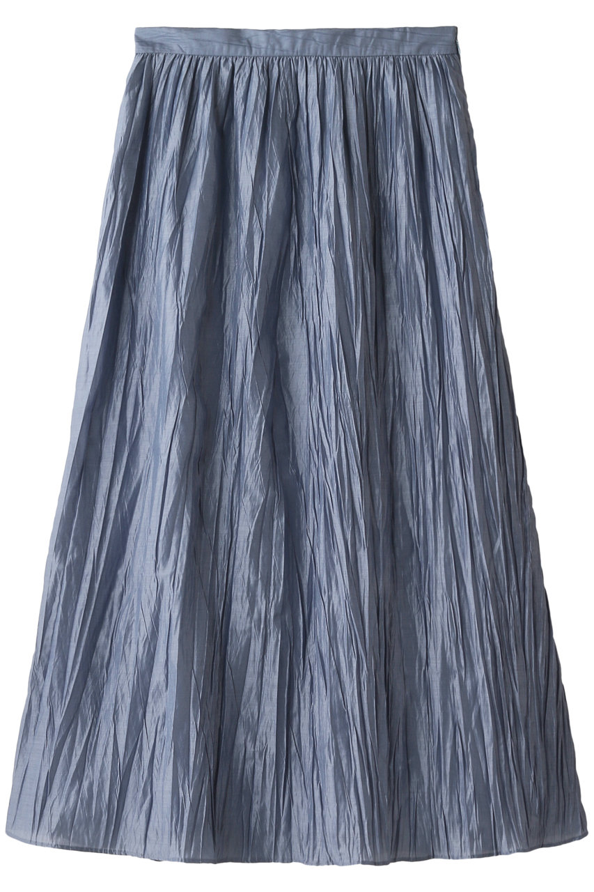エリオポール/HELIOPOLEのカールマイヤーチンツ加工プリーツスカート(サックス/TO-4201-1505)