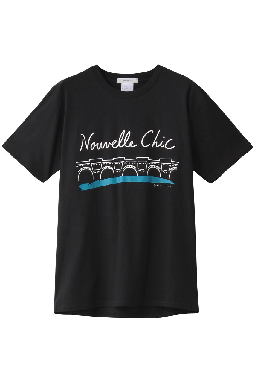 HELIOPOLE NouvelleChic Tシャツ (ブラック, 38) エリオポール ELLE SHOP