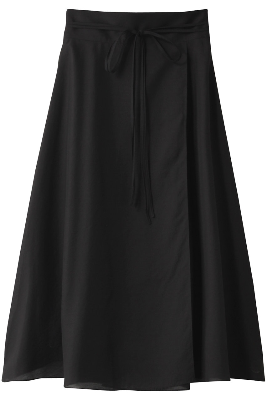 ＜ELLE SHOP＞ 30%OFF！HELIOPOLE ワッシャーラップデザインスカート (ブラック 36) エリオポール ELLE SHOP