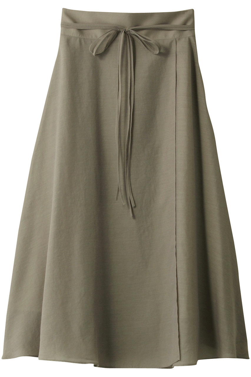 エリオポール/HELIOPOLEのワッシャーラップデザインスカート(モスグリーン/4203-1525B)