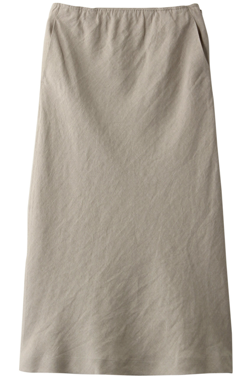 エリオポール/HELIOPOLEのリネンバイヤスロングスカート(ベージュ/4203-1515)