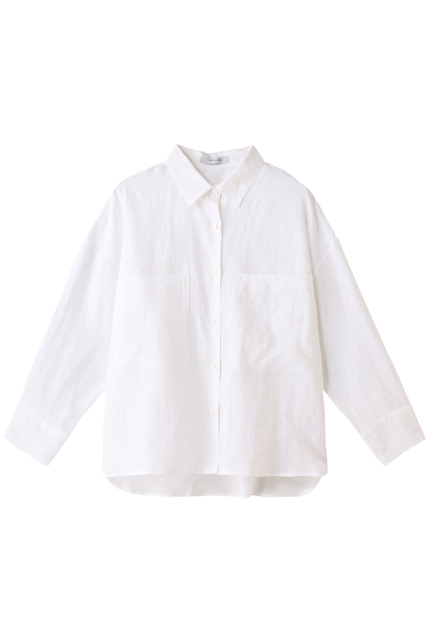 エリオポール/HELIOPOLEのリネンビッグシャツ(ホワイト/4203-1717)