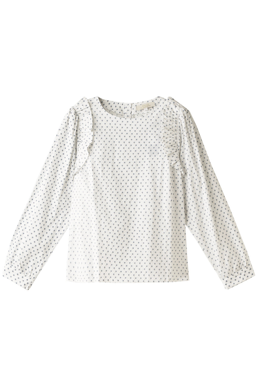 エリオポール/HELIOPOLEの【Maison Guillemette】小花プリントフリルブラウス(アイボリー/LONG-SLEEVE-ALMABLOUSE)