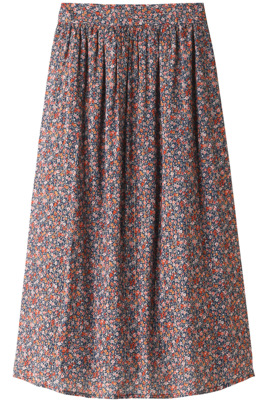 Heliopole エリオポール Maison Guillemette フラワープリントスカート ネイビー の通販 Elleshop エル ショップ