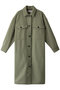 メルトンロングシャツジャケット エリオポール/HELIOPOLE モスグリーン