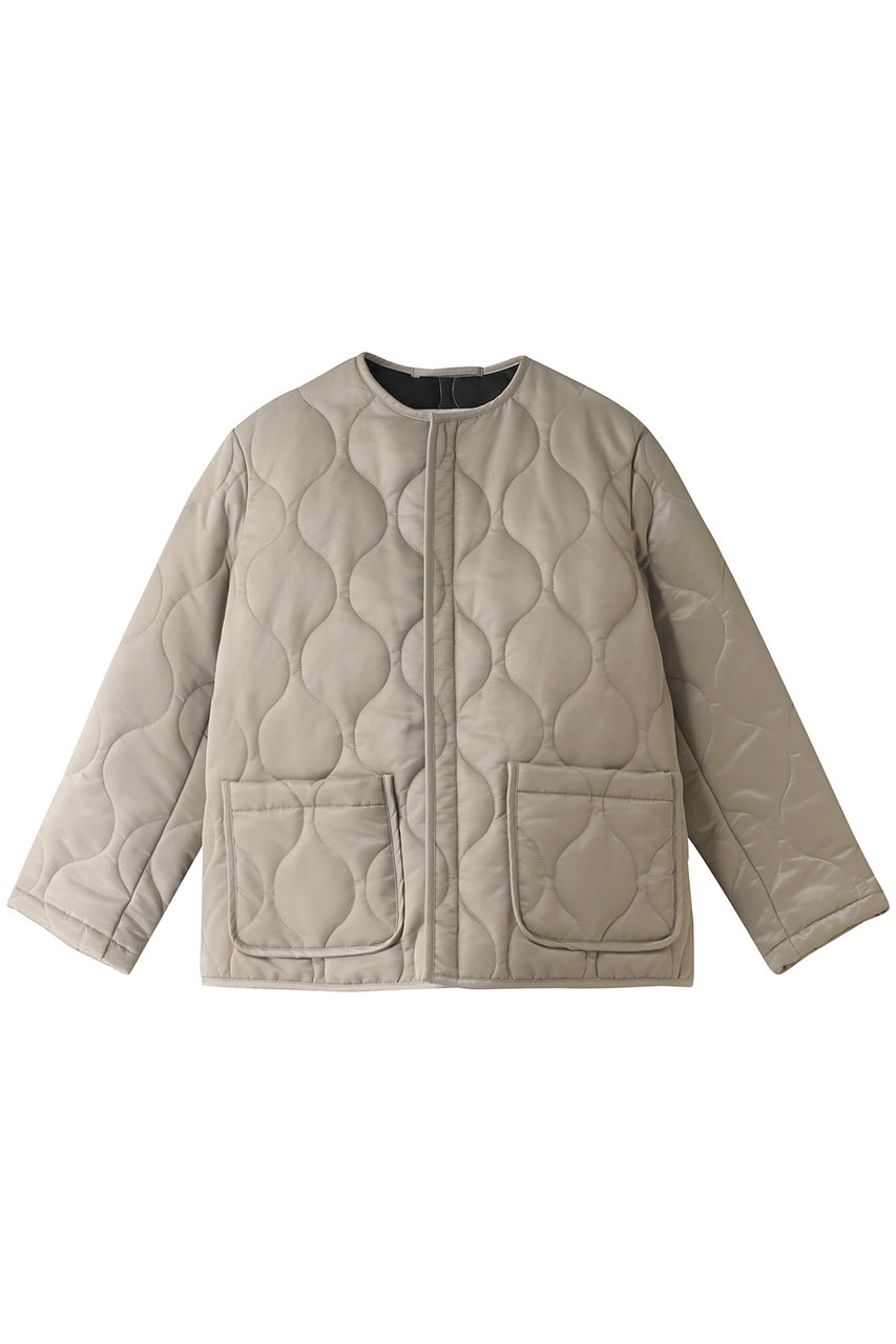 HELIOPOLE 【Traditional Weatherwear】ARKLEY MID/ノーカラーキルティングジャケット (ライトグレー, 36) エリオポール ELLE SHOP