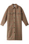 MANTECOチェックロングシャツジャケット エリオポール/HELIOPOLE ブラウン系