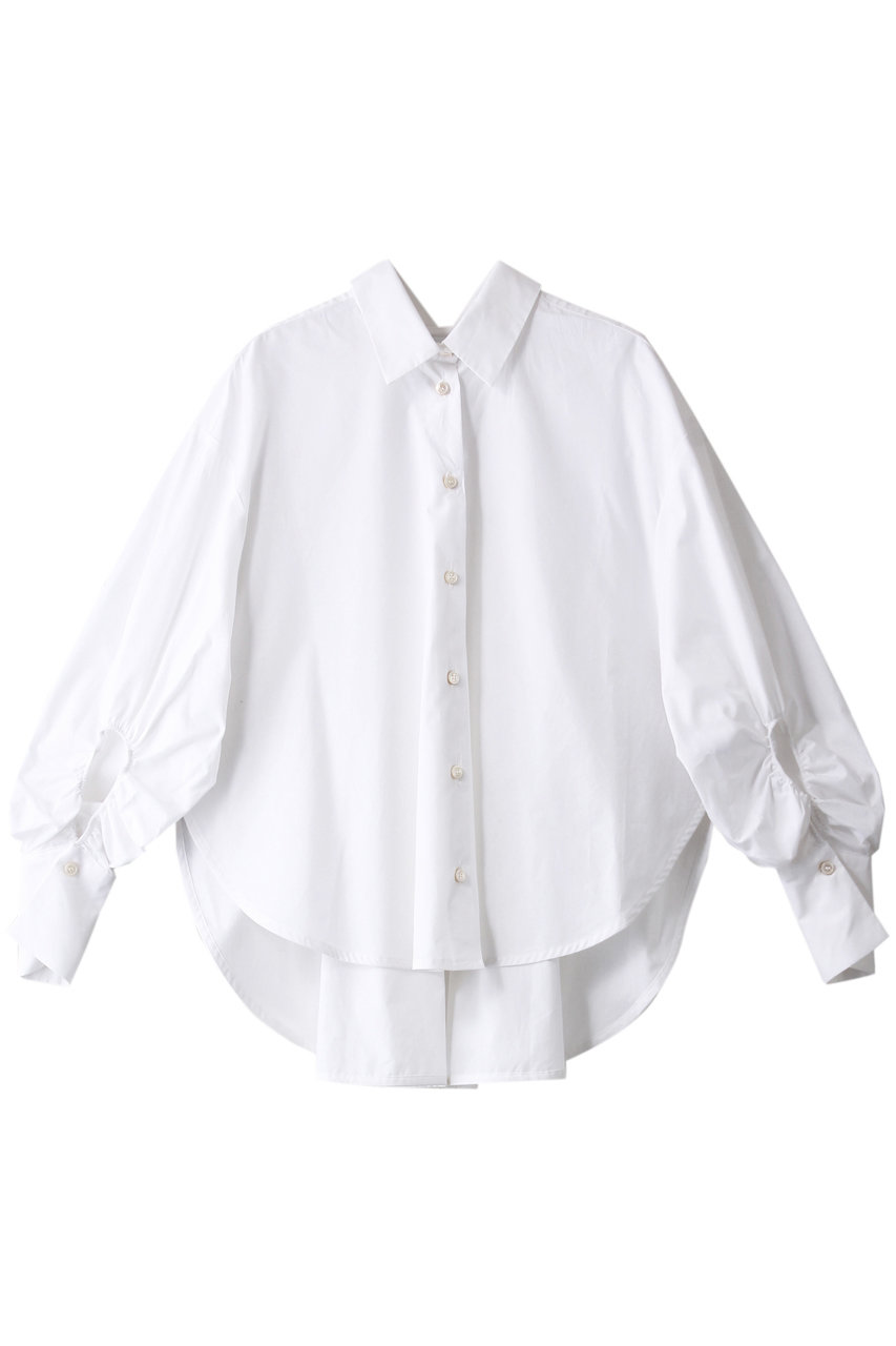 エリオポール/HELIOPOLEの【ERIKA CAVALLINI】ボリューム袖2WAYシャツ(ホワイト/POWJ01)