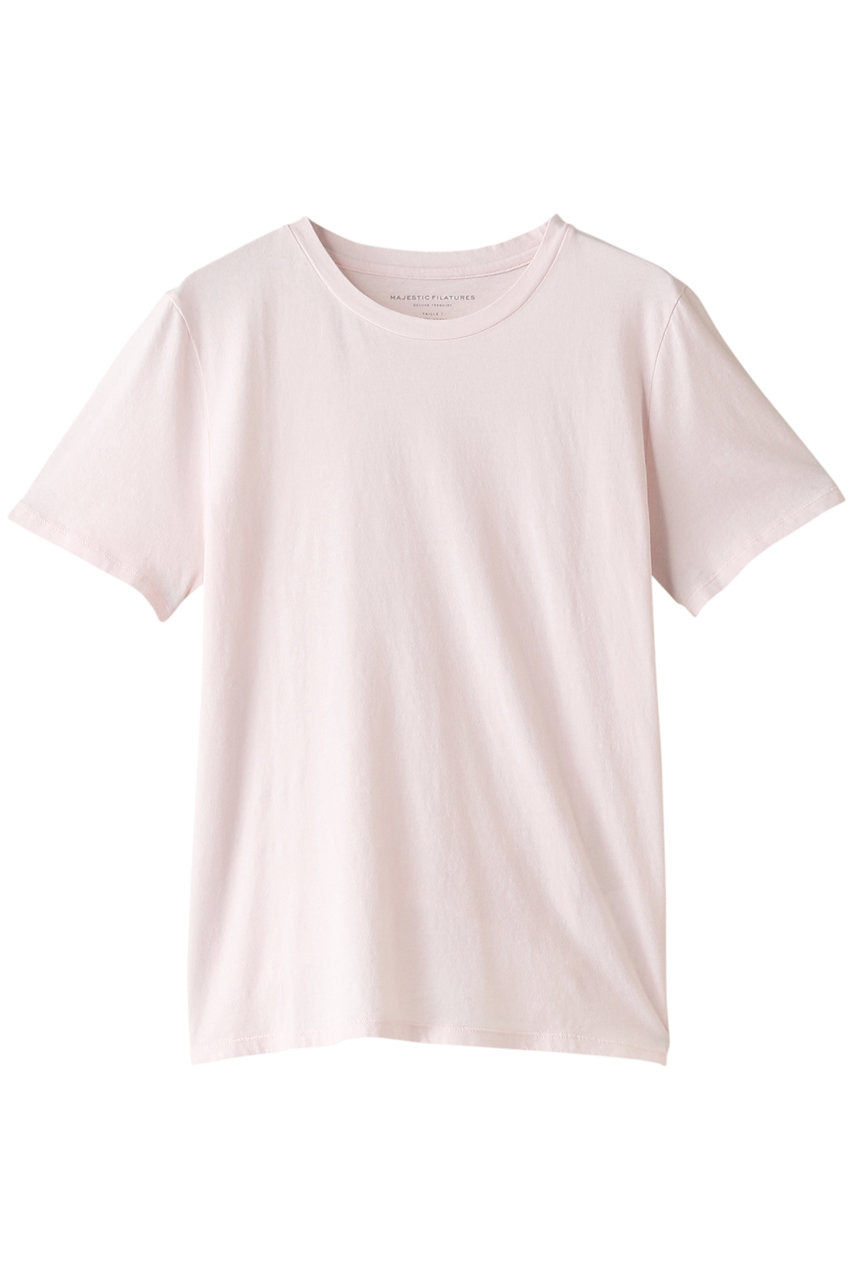 HELIOPOLE 【MAJESTIC FILATURES】シルクタッチコットンS/S ショートスリーブTシャツ (ピンク系, 1) エリオポール ELLE SHOP