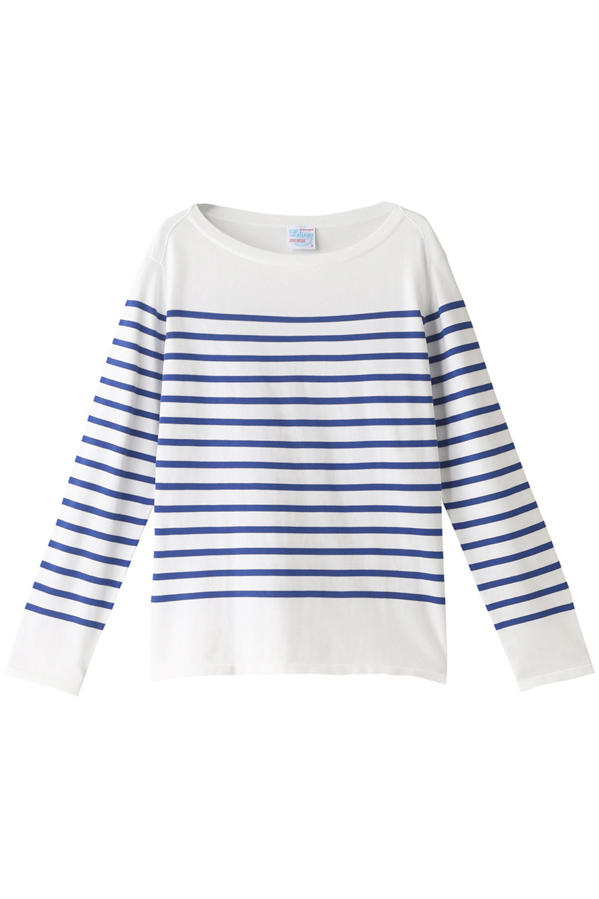 ＜ELLE SHOP＞ 30%OFF！HELIOPOLE 【Letroyes】SERGE-COTTON BOAT NK BORDER/ボーダーTシャツ (ブルー 2) エリオポール ELLE SHOP