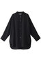リネンバンドカラーシャツ エリオポール/HELIOPOLE ブラック