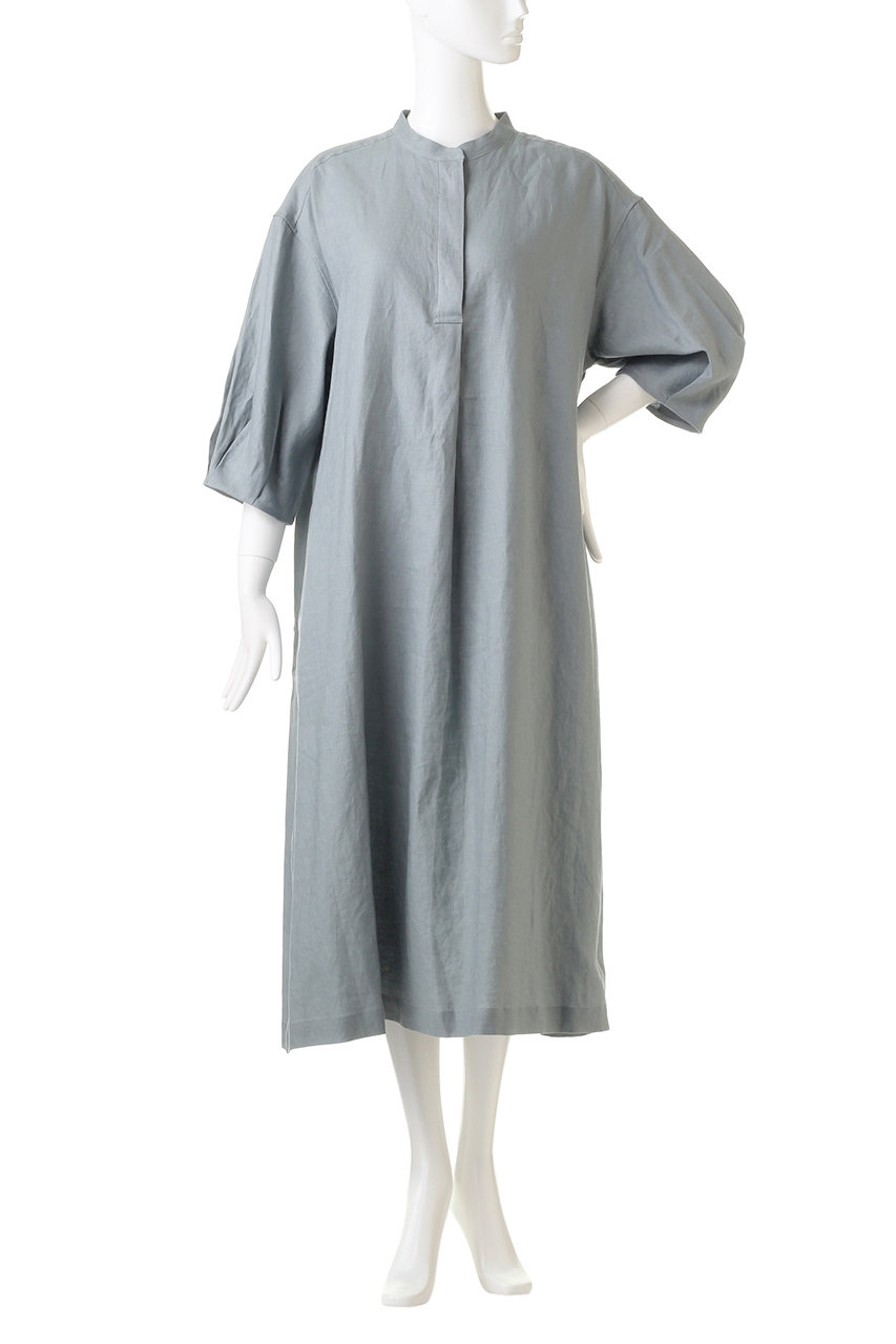 Heliopole エリオポール リネン袖タックワンピース ロイヤルブルー の通販 Elleshop エル ショップ