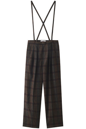 TOMAS WOOL チェックテーパードパンツ