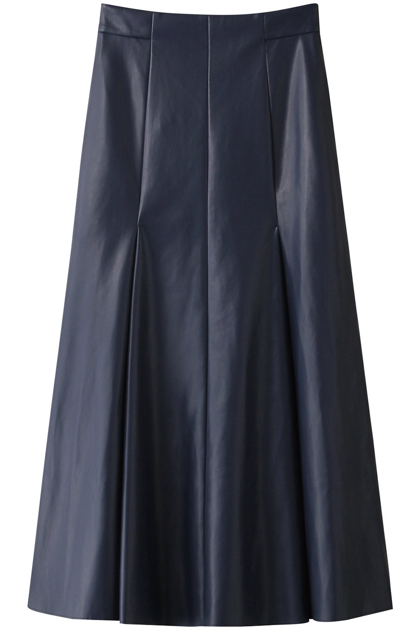 ＜ELLE SHOP＞ 30%OFF！HELIOPOLE ECO LEATHER FLARE SKIRT (ブルー 36) エリオポール ELLE SHOP画像