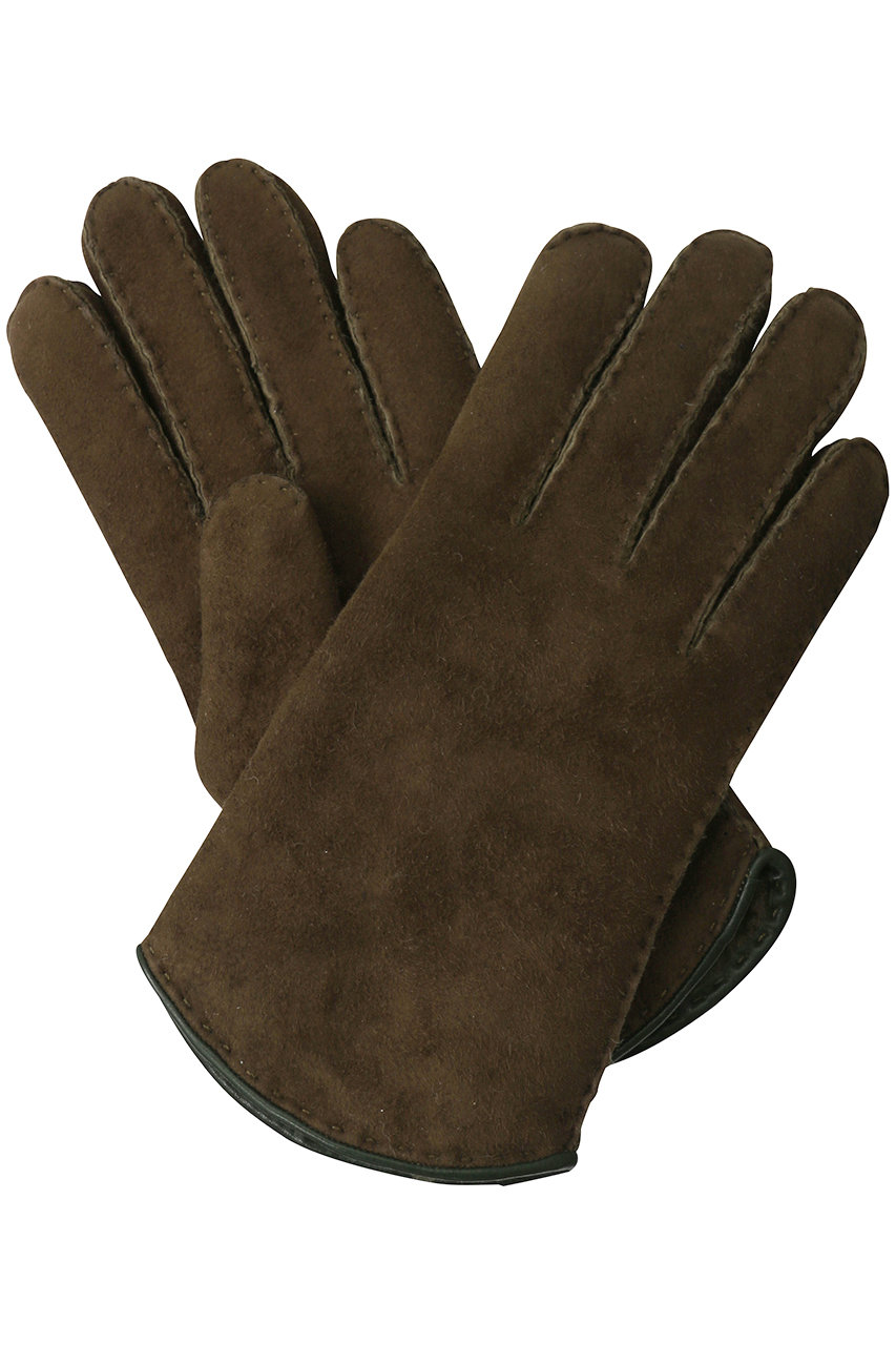＜ELLE SHOP＞ 40%OFF！HELIOPOLE 【Gala Gloves】スウェードグローブ (カーキ 7) エリオポール ELLE SHOP画像