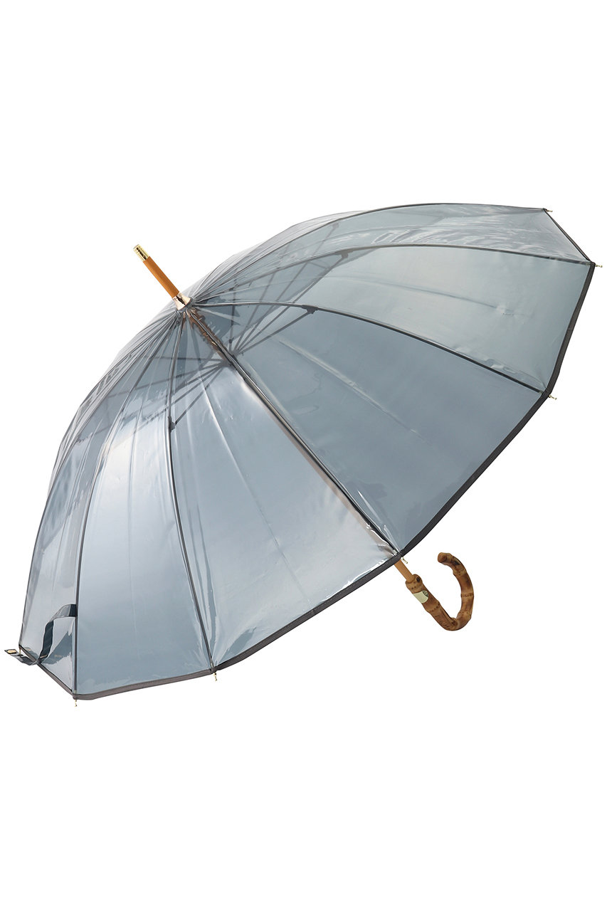 HELIOPOLE CLEAR UMBRELLA BAMBOO 傘 (ブルーグレー F) エリオポール ELLE SHOP画像