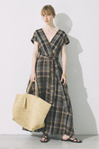 MADRAS LINEN MAXI OP ワンピース