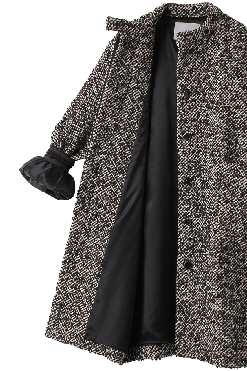 HELIOPOLE(エリオポール)｜LOOP TWEED VOLUME SLEEVE COAT/ブラック の