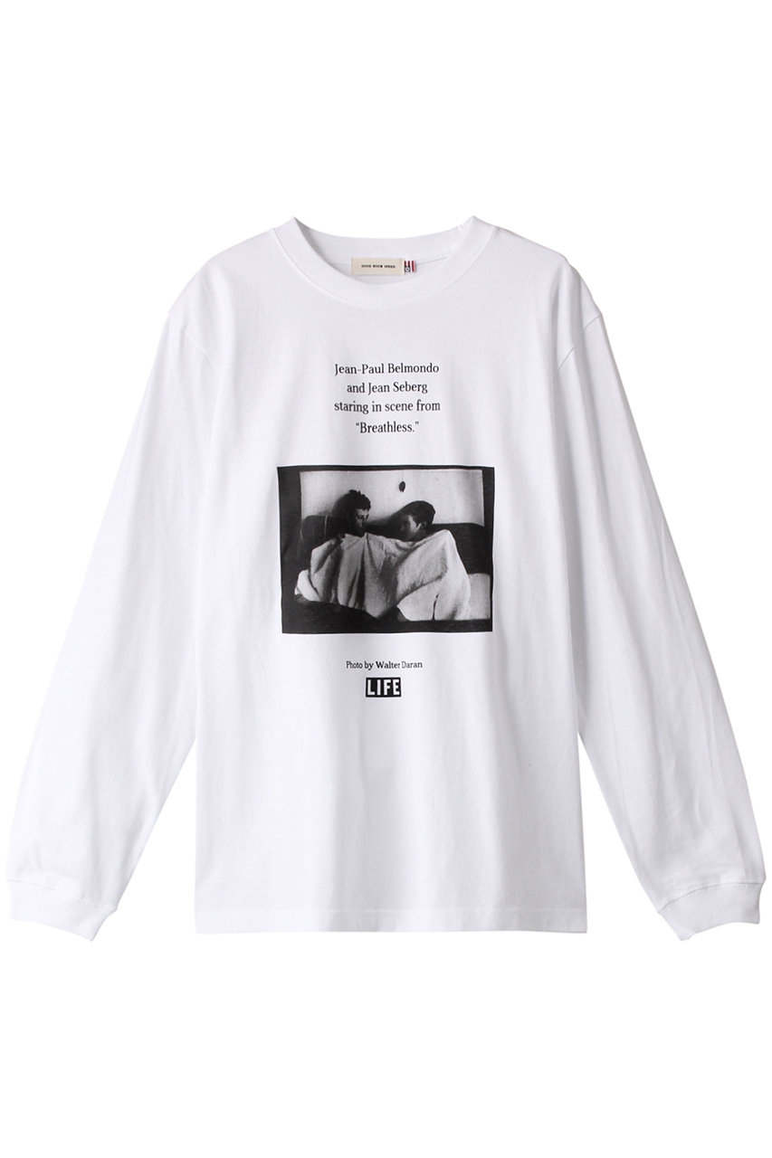 HELIOPOLE 【GOOD ROCK SPEED】LIFE PHOTE L/S Tシャツ BREATHLESS (ホワイト, F) エリオポール ELLE SHOP
