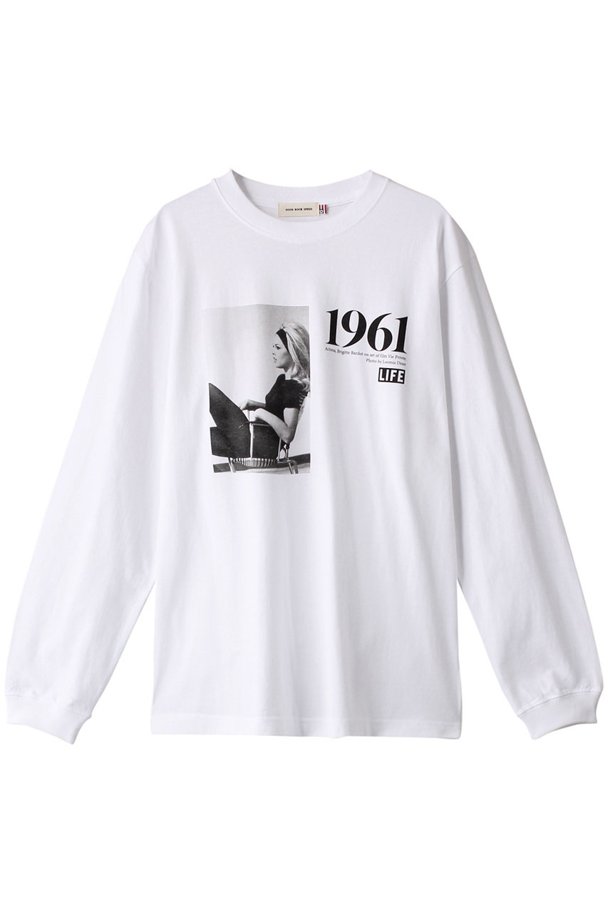 HELIOPOLE 【GOOD ROCK SPEED】LIFE PHOTE L/S Tシャツ BB (ホワイト, F) エリオポール ELLE SHOP