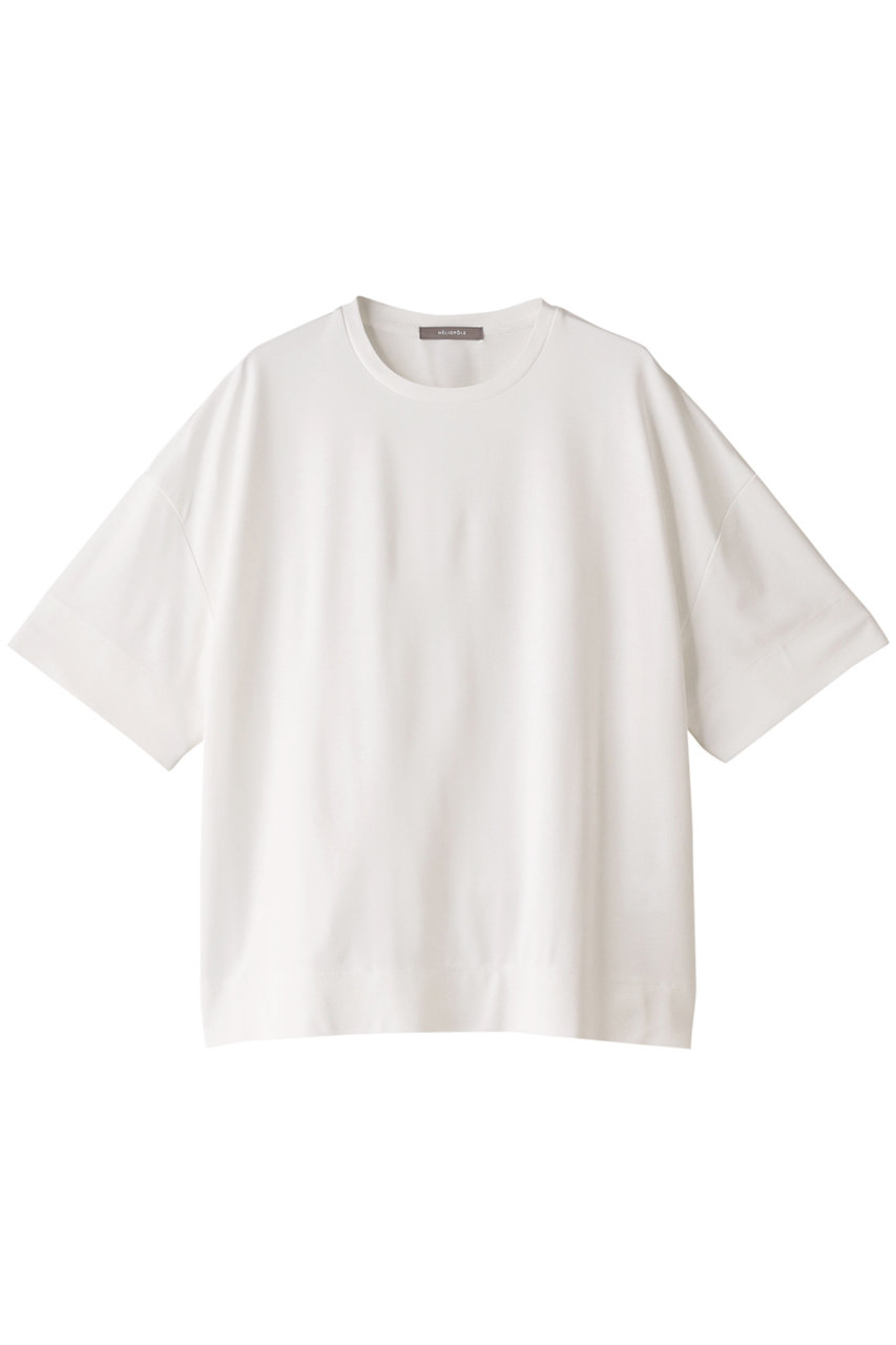 HELIOPOLE ストレッチポンチハーフスリーブBIG Tシャツ (ホワイト, 38) エリオポール ELLE SHOP HELIOPOLE ストレッチポンチハーフスリーブBIG Tシャツ (ホワイト, 38) エリオポール ELLE SHOP