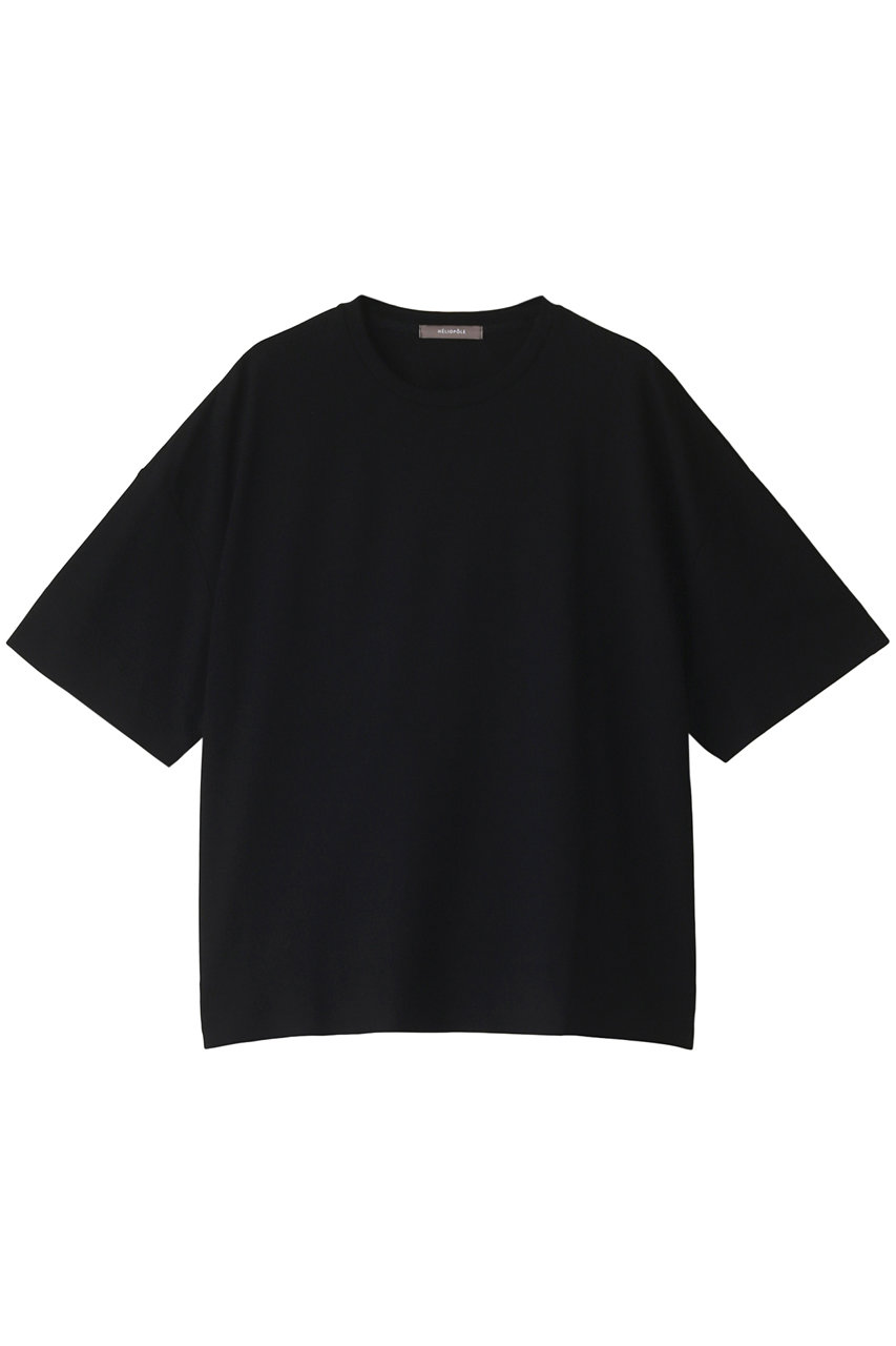 HELIOPOLE ストレッチポンチハーフスリーブBIG Tシャツ (ブラック, 38) エリオポール ELLE SHOP HELIOPOLE ストレッチポンチハーフスリーブBIG Tシャツ (ブラック, 38) エリオポール ELLE SHOP
