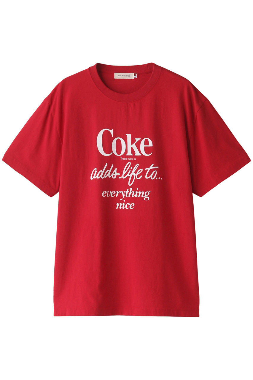 ＜ELLE SHOP＞ HELIOPOLE 【GOOD ROCK SPEED】COKE PRINT Tシャツ (レッド F) エリオポール ELLE SHOP