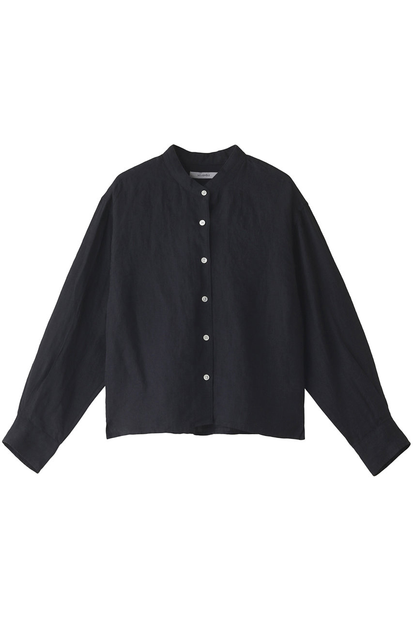 HELIOPOLE リネンショートシャツ (ブラック, 38) エリオポール ELLE SHOP