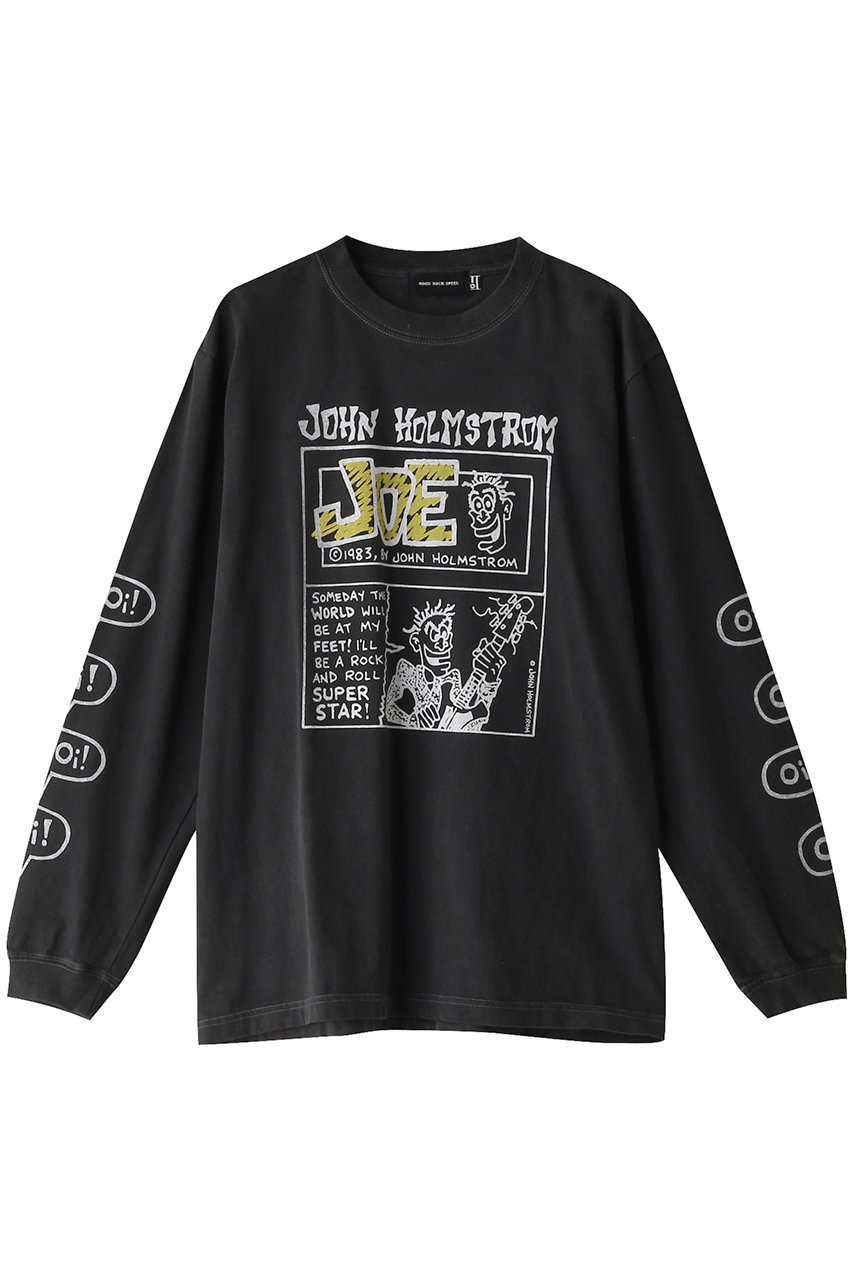 HELIOPOLE 【GOOD ROCK SPEED】GRS JOHN HOLMSTROM LSTシャツ (チャコールグレー, L) エリオポール ELLE SHOP