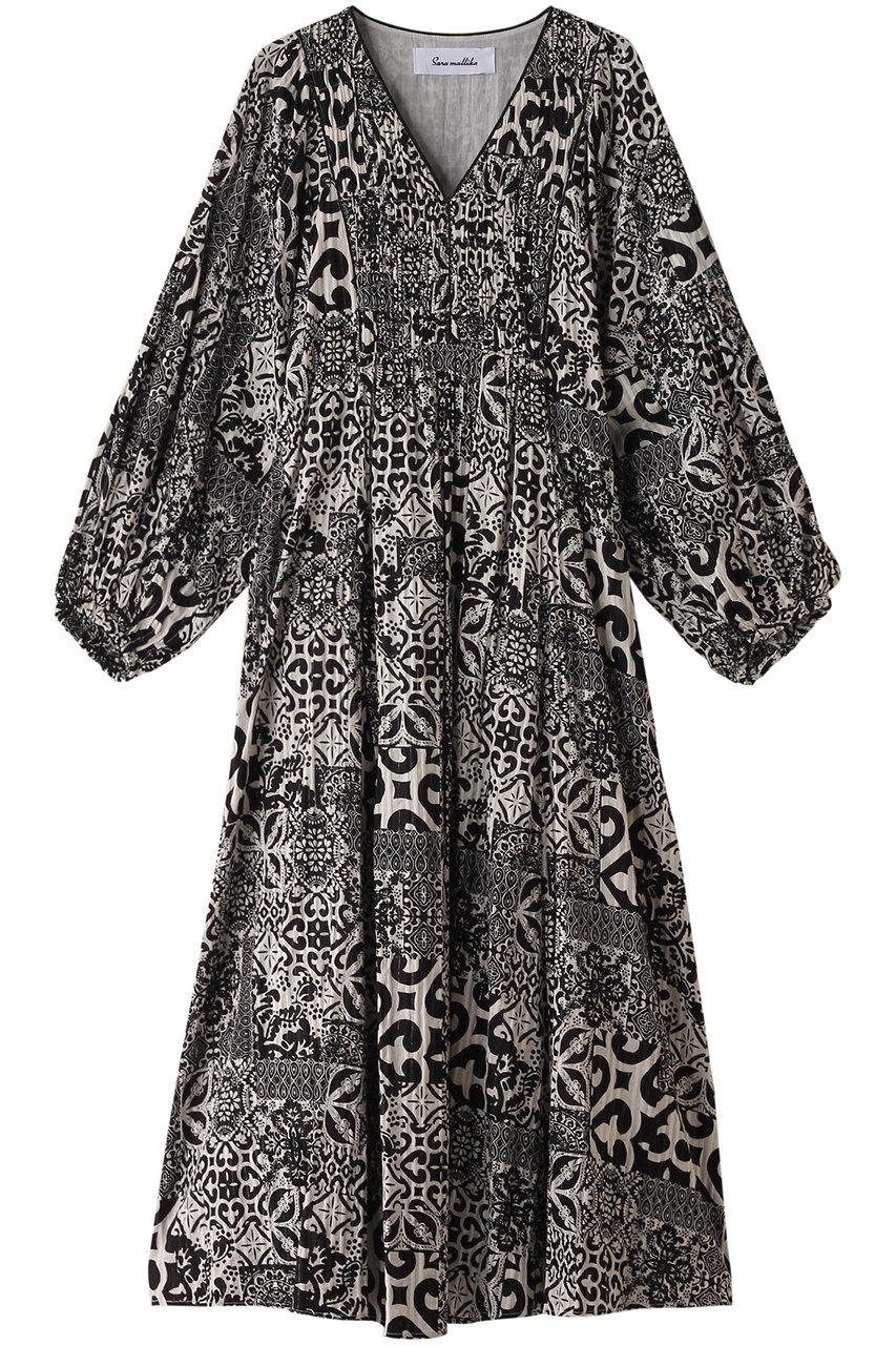 HELIOPOLE 【SARA MALLIKA】TILE PTN LS ドレス (ブラック, S) エリオポール ELLE SHOP HELIOPOLE 【SARA MALLIKA】TILE PTN LS ドレス (ブラック, S) エリオポール ELLE SHOP