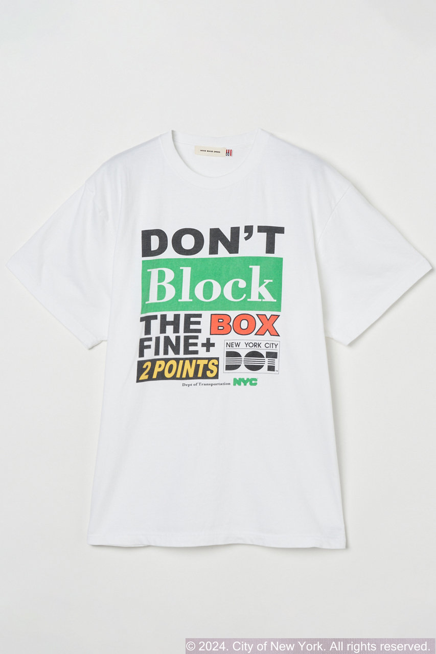 HELIOPOLE 【GOOD ROCK SPEED】GRS DON'T BLOCK THE NYC Tシャツ (ホワイト, F) エリオポール ELLE SHOP