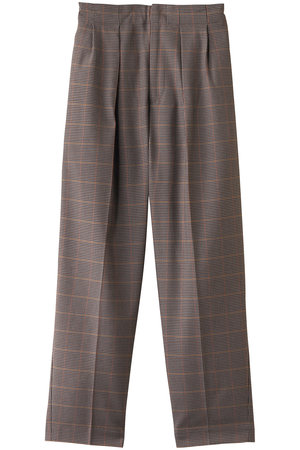 エリオポール/HELIOPOLEのチェックベルトレステーパードパンツ(110600/110601)