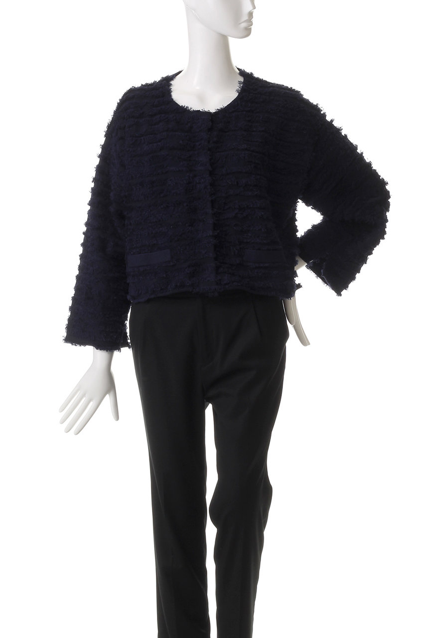 スリードッツ　フリンジジャケット　エリオポール HELIOPOLE(エリオポール)｜【THREE DOTS】フリンジジャケット/グレー